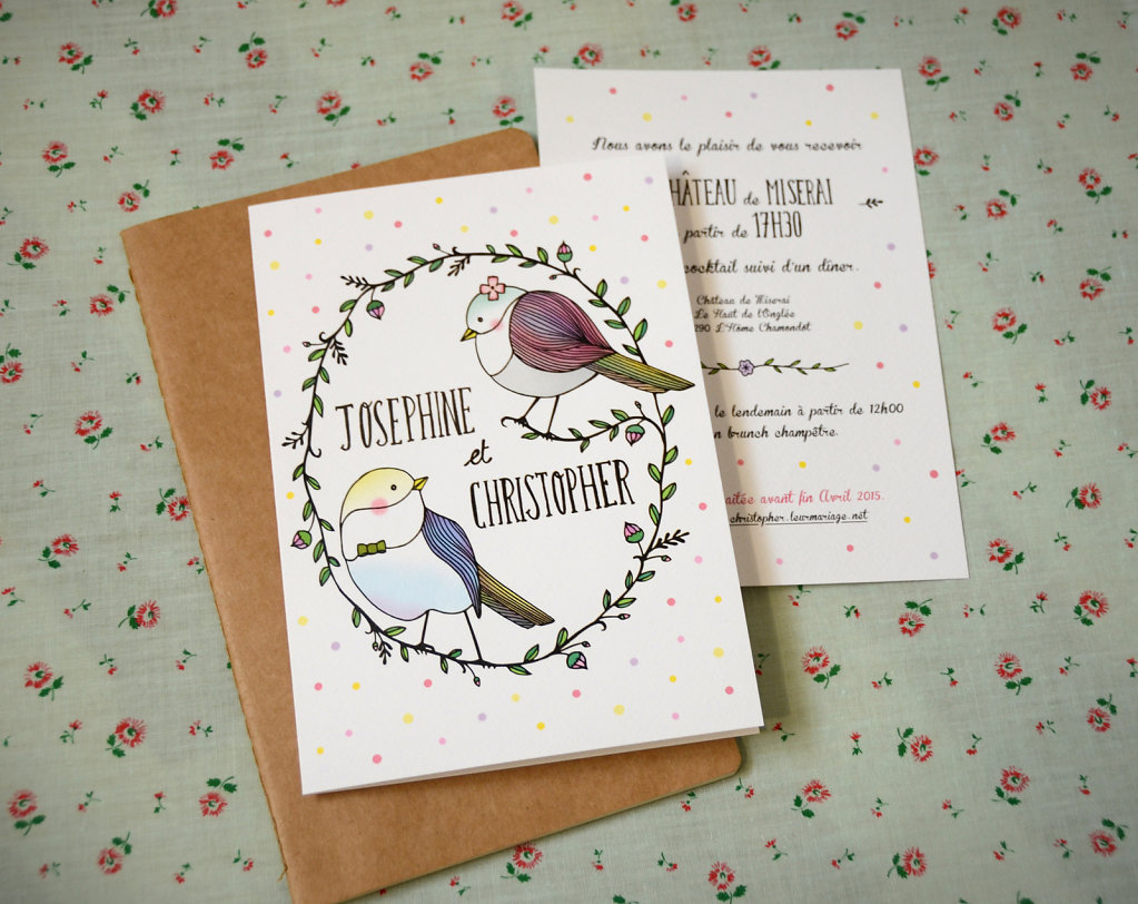Faire part mariage • Studio Gommette